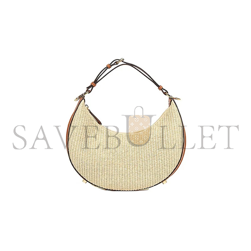 FENDI SMALL HANDBAG FENDIGRAPHY STRAW SHOULDER BAG 8BR798ANWBF1L27 (29*24.5*10cm)